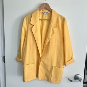 Oversized vintage yellow blazer